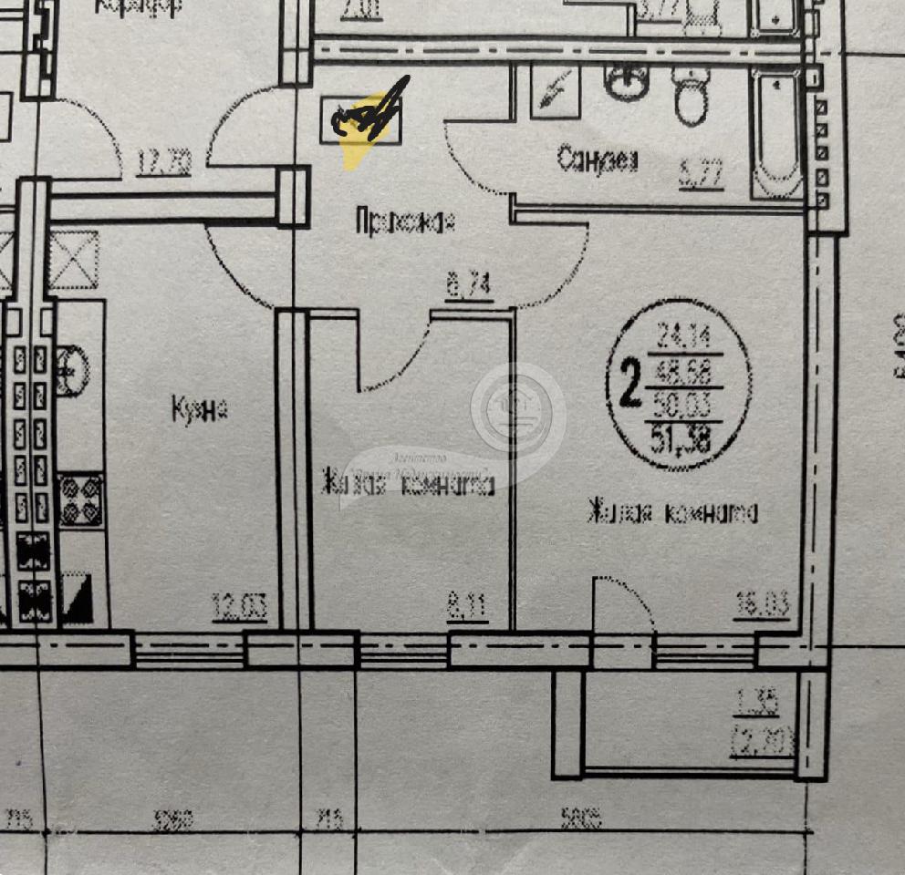 Продажа 2-комнатной квартиры, Гурьевск, Краковский б-р